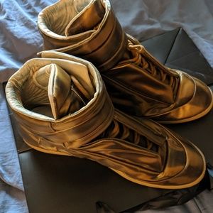 Maison margiela gold high top men's sneaker